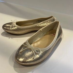 J.crew crewcuts gold ballet flats